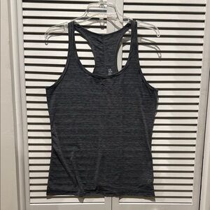 GAP Gray Striped Racerback Tank Top